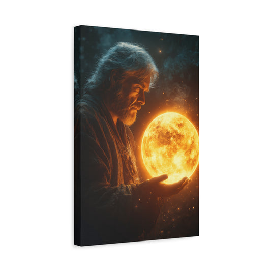 Celestial Guardian Matte Canvas Art, Mystic Wall Decor, Inspiring Home Office Decor, Cosmic Artwork, Spiritual Gift Idea