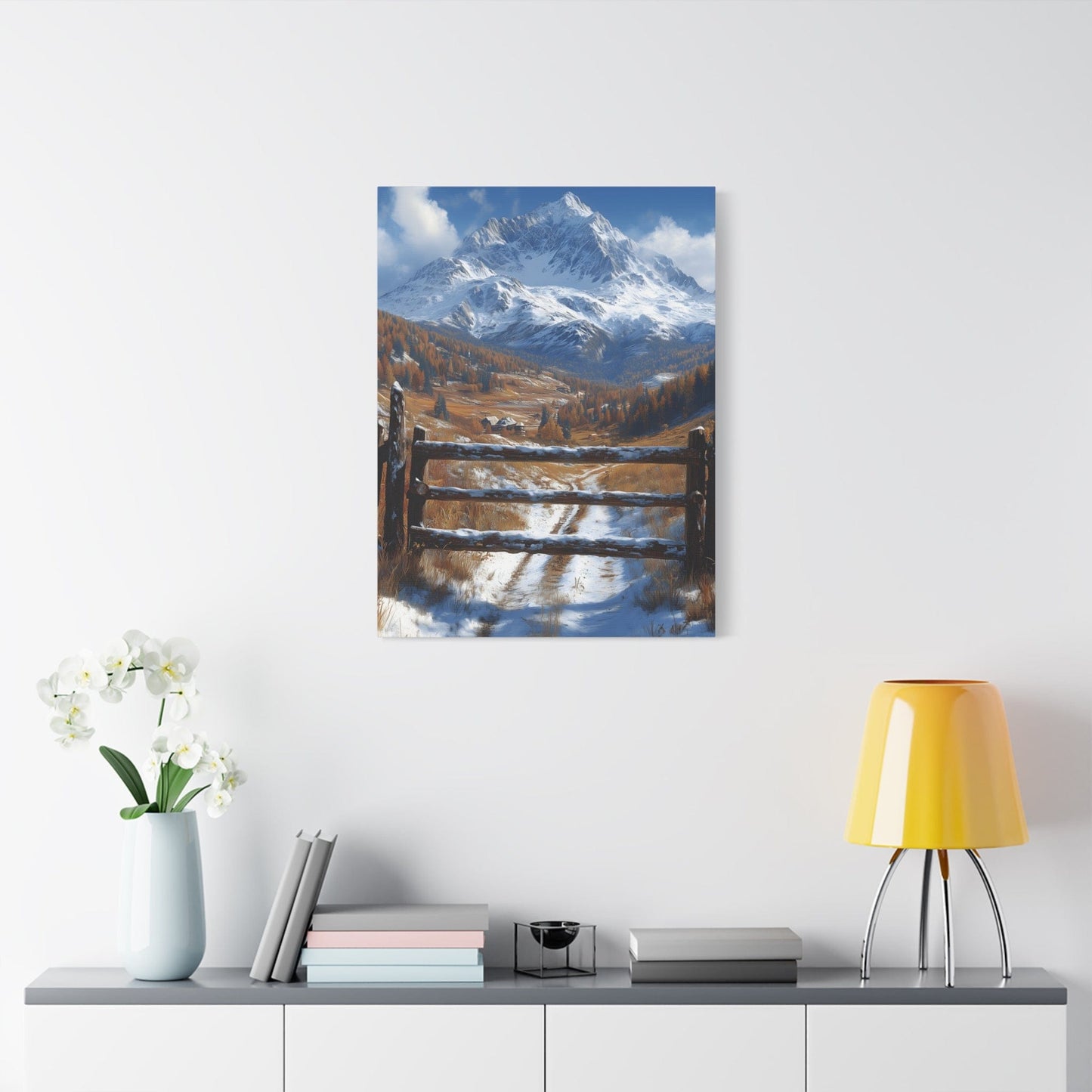 Mountain Landscape Canvas Print, Wall Art, Home Decor, Office Decor, Nature Lover Gift, Cozy Cabin Style
