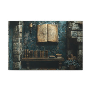 Fantasy Book Nook Wall Art, Cozy Home Decor, Literary Gifts, Reading Corner Artwork, Book Lovers Decor, Magical Canvas Print