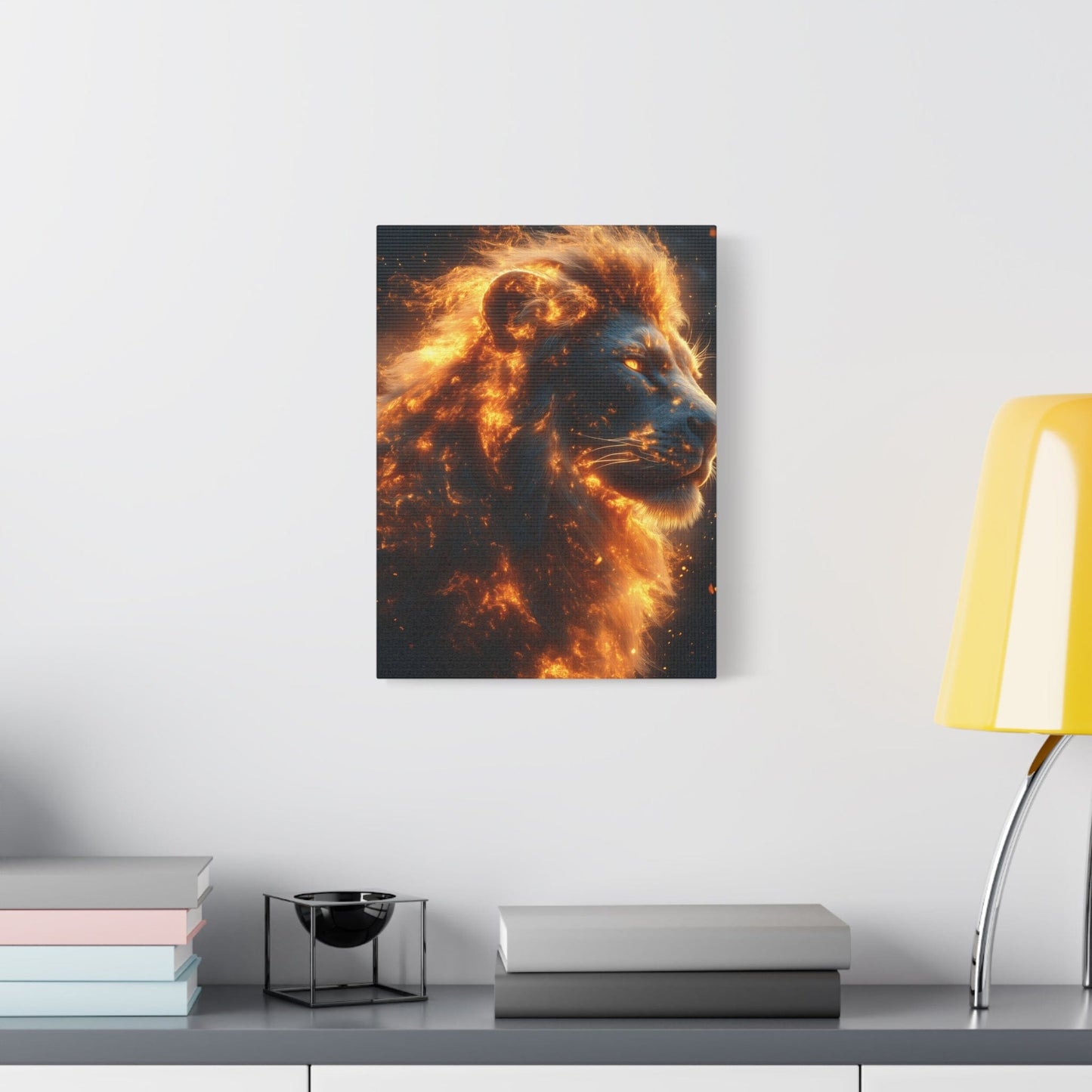 Fierce Lion Canvas Artwork, Wild Animal Decor, Bold Home Wall Art, Inspirational Gift, Unique Lion Print, Modern Decor