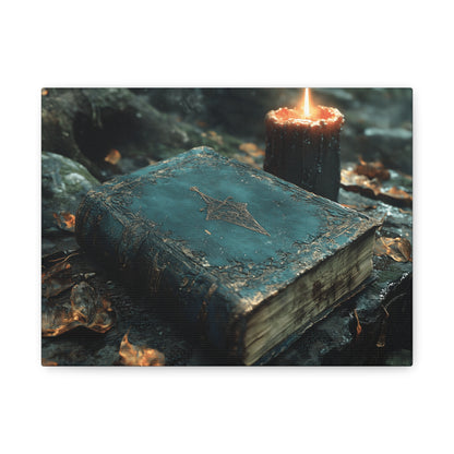 Mystical Canvas Art Print, Wall Decor for Wizardry Lovers, Fantasy Room Decoration, Gift for Bookworm, Gothic Home Accent