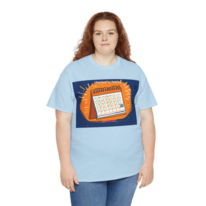 Periodic Table Calendar Tee — Humorous Science Pun T-Shirt