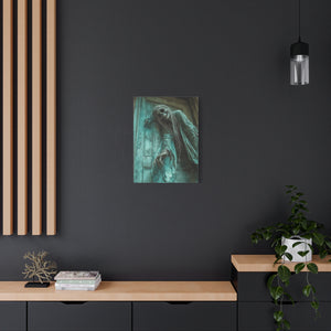 Eerie Ghost Wall Art Canvas, Perfect for Halloween Decor, Creepy Artwork for Home, Macabre Gift Idea, Spooky Room Accent