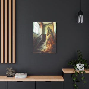 Haunting Ghost Canvas Art, Spooky Home Decor, Halloween Wall Art, Gothic Decoration, Creepy Haunted Print