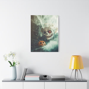 Spooky Halloween Wall Art, Framed Canvas Print, Haunted Decor, Gothic Artwork, Home Decor for Fall Celebrations