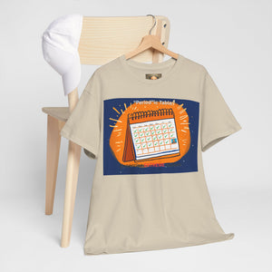 Periodic Table Calendar Tee — Humorous Science Pun T-Shirt