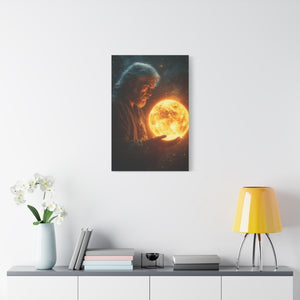 Celestial Guardian Matte Canvas Art, Mystic Wall Decor, Inspiring Home Office Decor, Cosmic Artwork, Spiritual Gift Idea