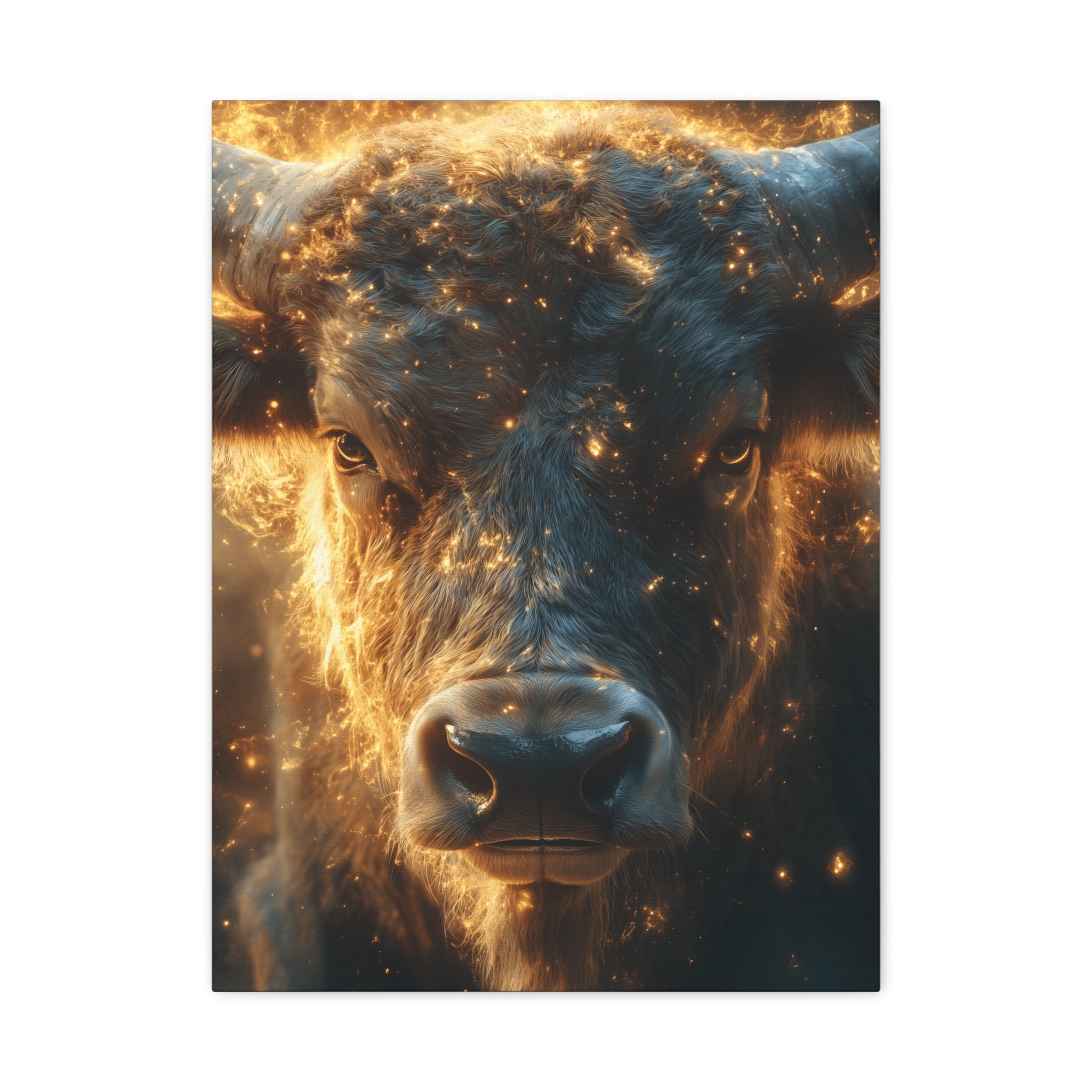 Stretched Canvas Wall Art, Bull Artwork for Home Decor, Rustic Farmhouse Style, Perfect Gift for Animal Lovers, Ideal for Living Room [...]