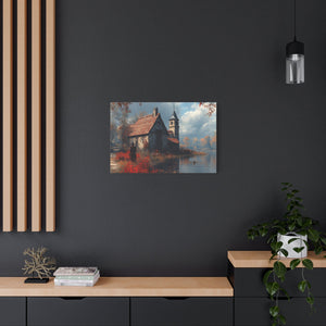 Rustic Art Canvas, Wall Decor, Home Decoration, Cozy Living Room, Nature Scene, Ideal for Holidays