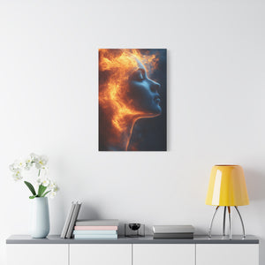 Stretched Canvas Art Print, Abstract Portrait Wall Décor, Bohemian Home Décor, Unique Gift