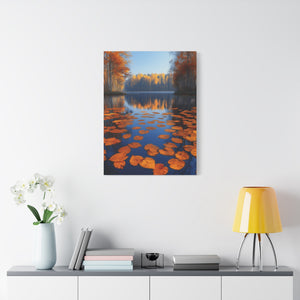 Autumn Reflections Canvas Print, Fall Decor, Nature Wall Art, Home Interior, Seasonal Artwork, Perfect Gift for All Occasions