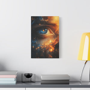 Cosmic Eye Wall Art Canvas, Mystical Home Decor, Celestial Art, Space Lover's Gift - BldyLcks Designs