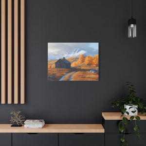 Autumn Landscape Canvas Wall Art, Cozy Home Decor, Nature Print for Living Room, Gift for Art Lovers, Rustic Fall Artwork