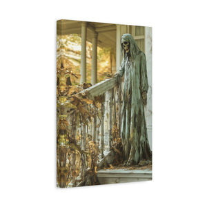 Spooky Gothic Canvas Art, Halloween Decor, Haunted House Wall Art, Creepy Home Decor, Dark Aesthetic