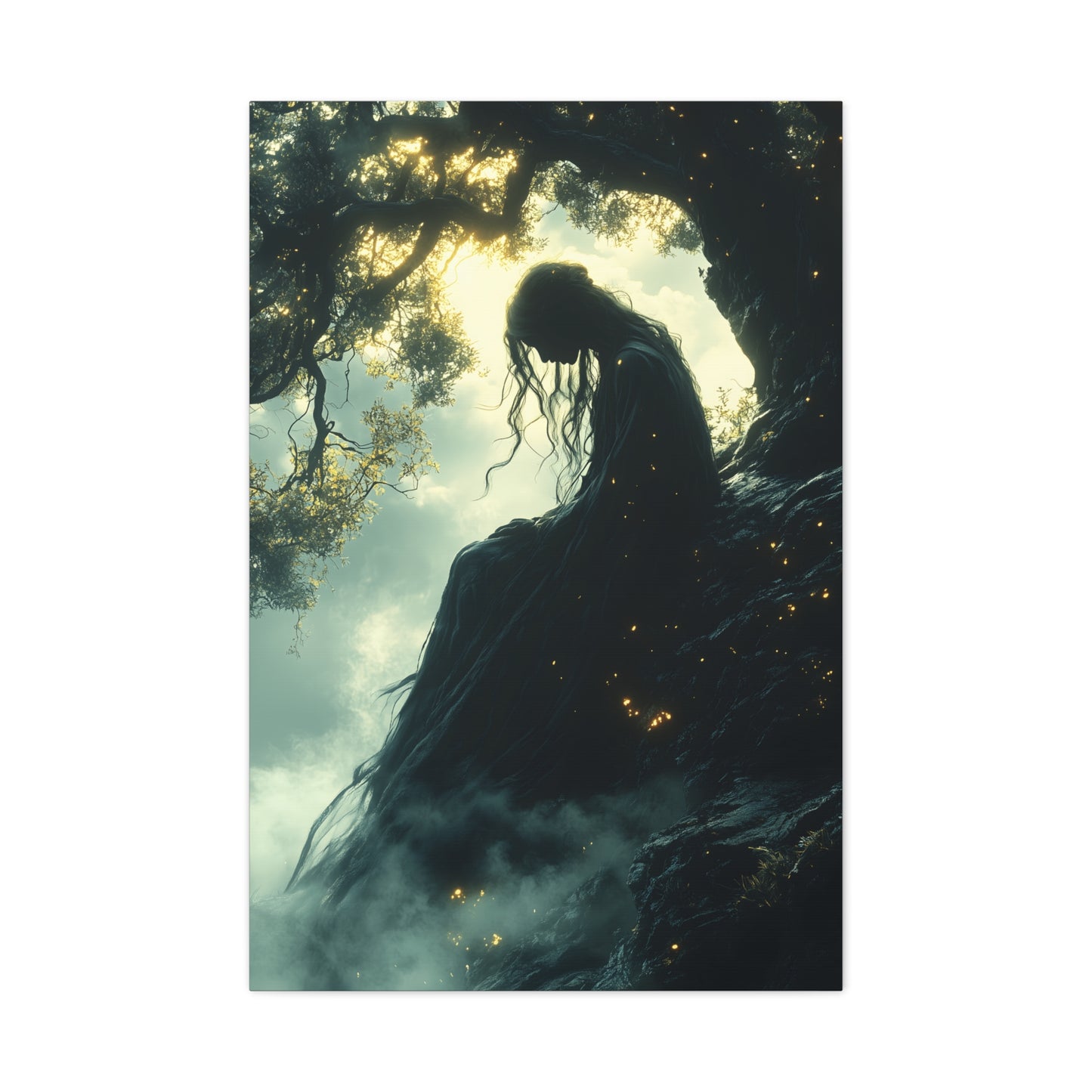 Mystical Forest Canvas Art, Dreamy Home Decor, Bohemian Wall Art, Enchanted Forest Print, Ethereal Nature Artwork, Gift for Nature Lovers