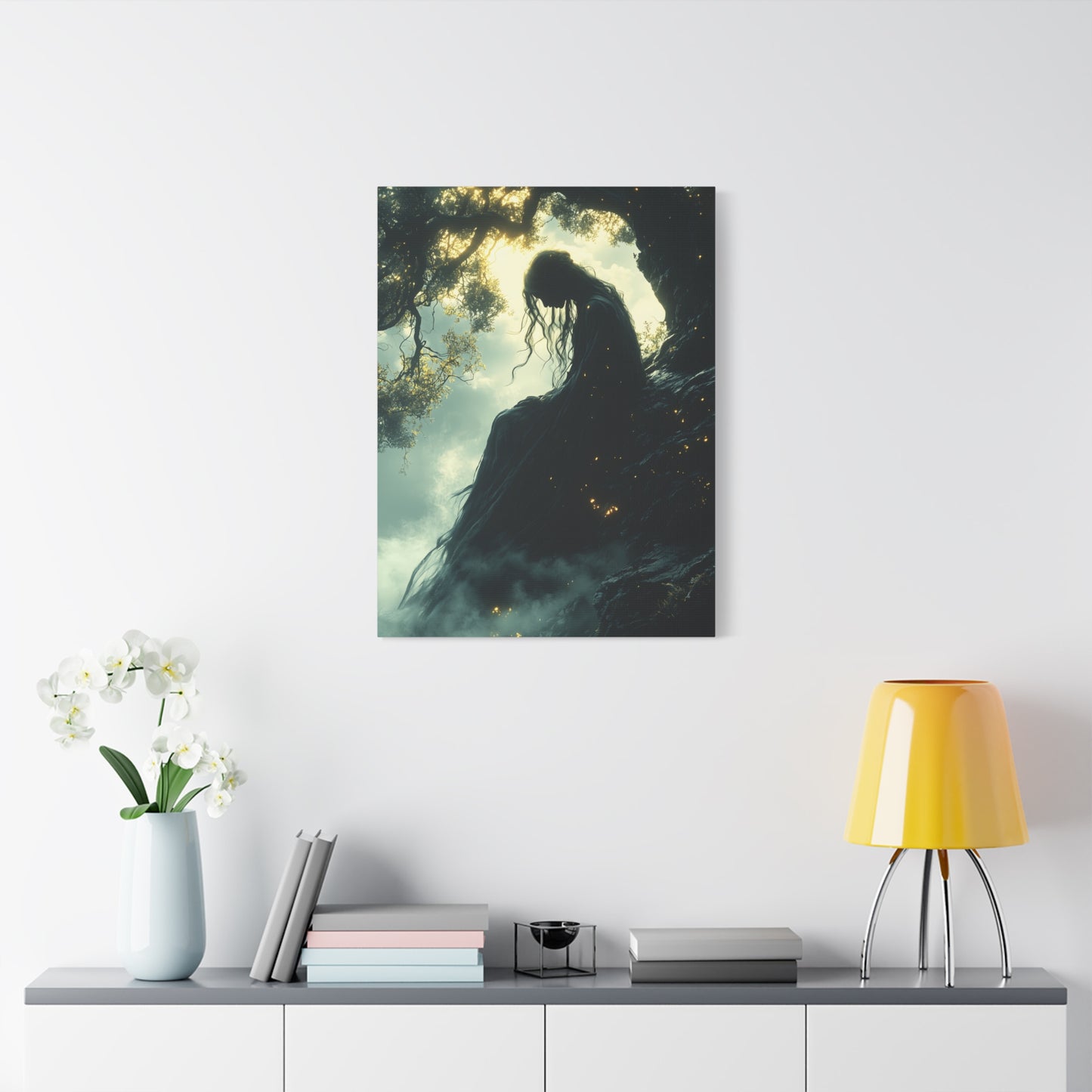 Mystical Forest Canvas Art, Dreamy Home Decor, Bohemian Wall Art, Enchanted Forest Print, Ethereal Nature Artwork, Gift for Nature Lovers