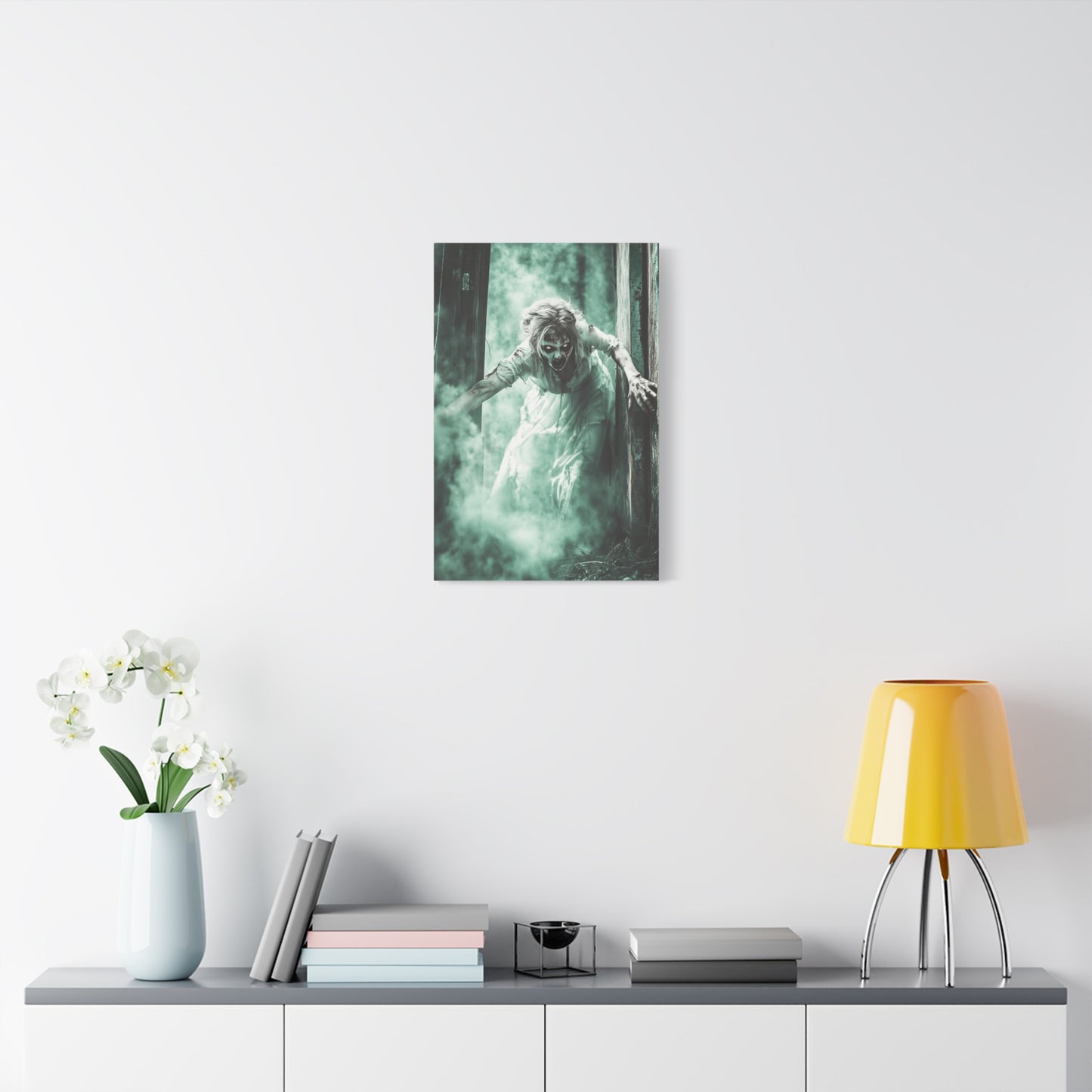 Haunting Matte Canvas Print, Wall Art for Halloween, Scary Decor, Spooky Home Decoration, Horror Lovers Gift, Creepy Artwork