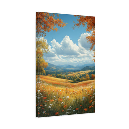 Autumn Landscape Canvas, Wall Art for Home Decor, Nature Lover's Gift, Seasonal Decoration, Cozy Living Room Art