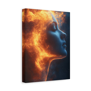 Stretched Canvas Art Print, Abstract Portrait Wall Décor, Bohemian Home Décor, Unique Gift