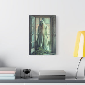 Haunting Matte Canvas Wall Art, Creepy Home Decor, Gothic Decor, Halloween Decoration, Spooky Art Piece