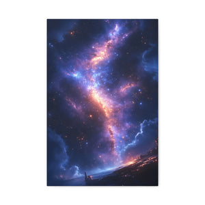 Celestial Canvas Print, Galaxy Wall Art, Home Decor, Starry Night Artwork, Cosmic Print