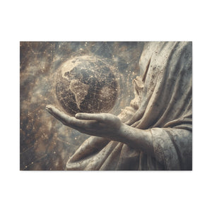 Earth in Hand - Matte Canvas Wall Art for Home Décor, Inspirational Artwork for Living Room