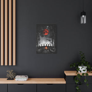 Mystical Campfire Canvas Print, Art Decor for Witchcraft, Halloween Nights, Boho Style, Unique Home Decoration, Gift for Spiritual Seekers
