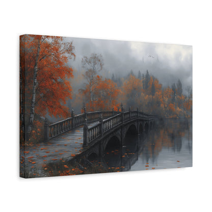 Autumn Landscape Canvas Print, Cozy Home Decor, Fall Artwork for Living Room, Gift for Nature Lovers, Fall Themed Wall Art