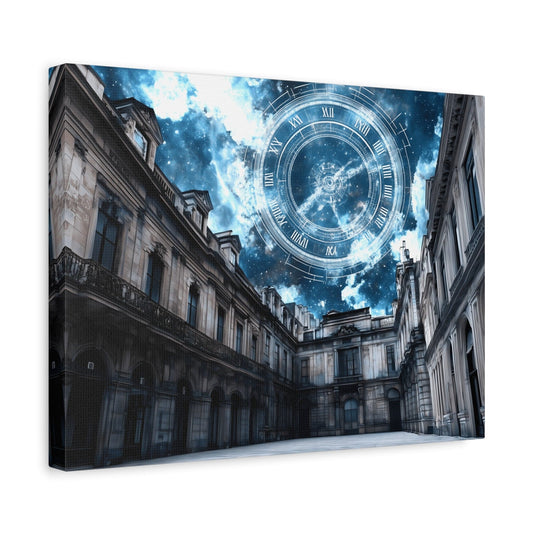 Sky Clock Matte Canvas Art | Unique Home Decor, Wall Art, Gift for Art Lovers, Living Room Decoration, Modern Aesthetic