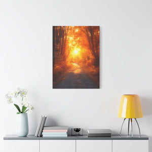 Autumn Pathway Canvas Print, Fall Décor, Nature Wall Art, Home Décor, Gift for Nature Lovers