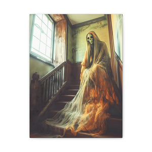 Haunting Ghost Canvas Art, Spooky Home Decor, Halloween Wall Art, Gothic Decoration, Creepy Haunted Print