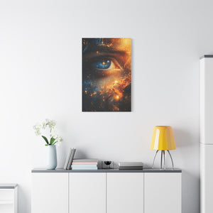 Cosmic Eye Wall Art Canvas, Mystical Home Decor, Celestial Art, Space Lover's Gift - BldyLcks Designs