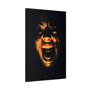 Screaming Face Art Print Canvas, Horror Wall Decor, Macabre Home Accent, Gothic Room Art, Unique Gift Idea