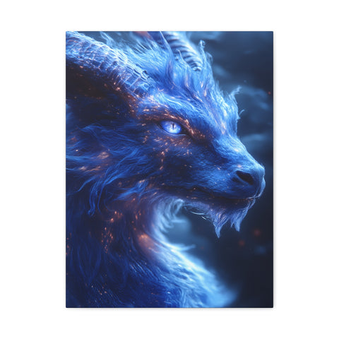Mystical Creature Canvas Print, Dragon Wall Art, Fantasy Home Decor, Unique Gifting, Gothic Art Piece, Bedroom Aesthetic