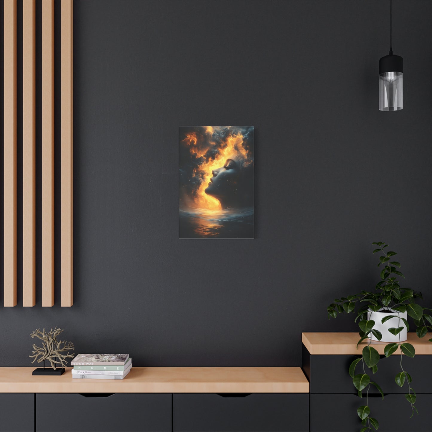 Canvas Wall Art, Modern Portrait, Abstract Design, Home Decor, Unique Gift, Inspirational Art, Boho Decor, Dreamy Atmosphere